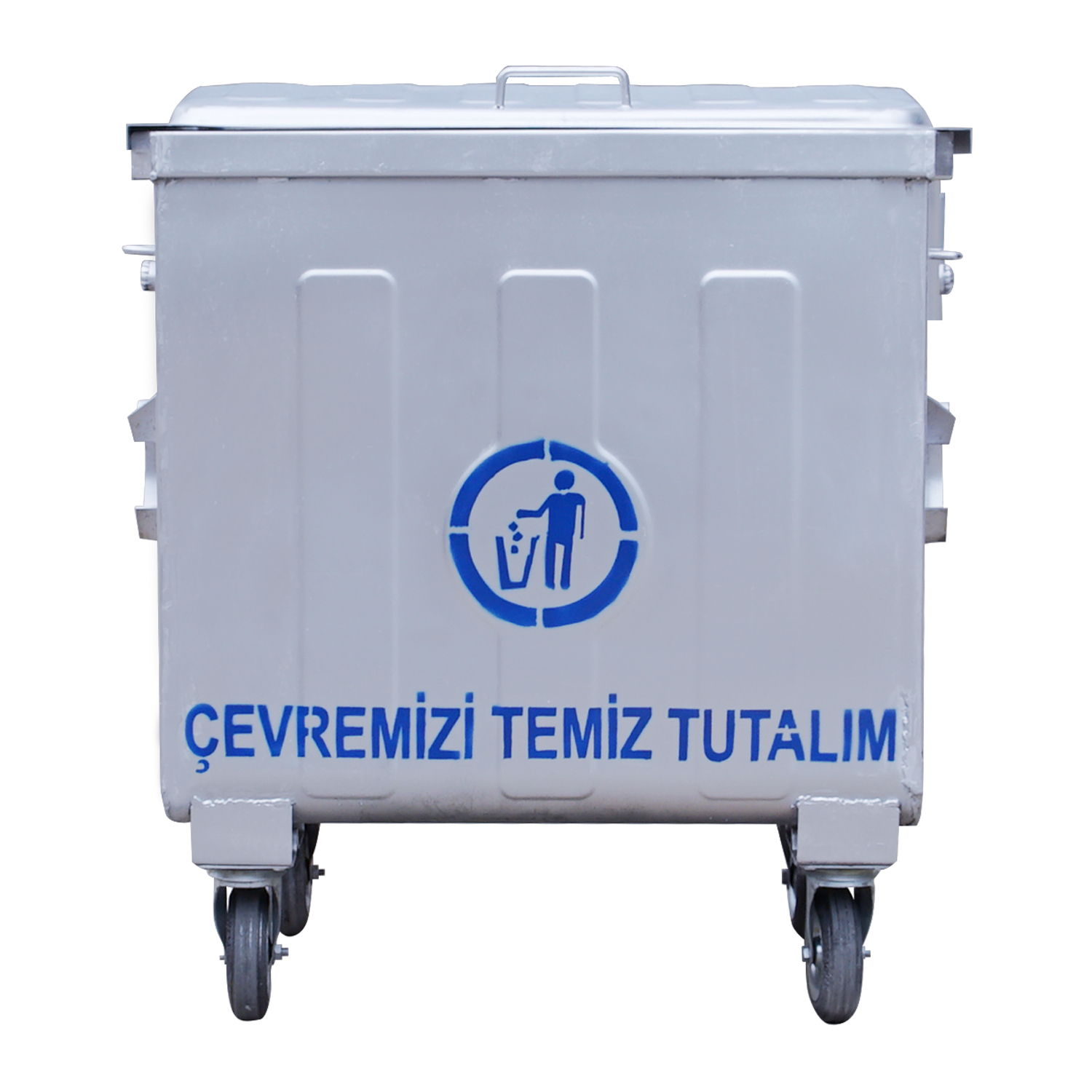 UZEL 400 Litre Galvaniz Çöp Konteyner - 8